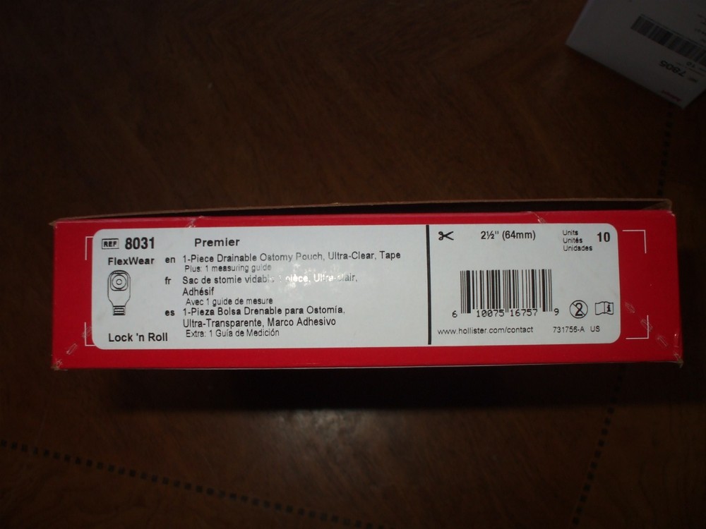 hollister ostomy bags colostomy 8031 8531 10 bags per box drainable new