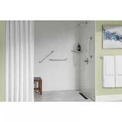 18 In. Grab Bar Combo in Brushed Stainless Steel (3-Pack)