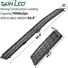 Rampa para motocicleta de 2,3 m (7,5 pies) y 340 kg (750 lb)