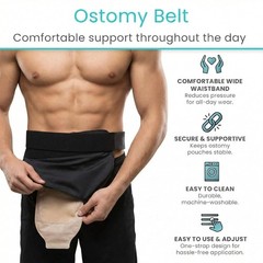 Ostomy Belt for Men & Women – Adjustable Belt for Colostomy, Ileostomy, Urostomy
