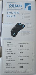 Ossure Formfit Thumb Spica 8in SM Left 3030 Black Carpal Tunnel Wrist Brace