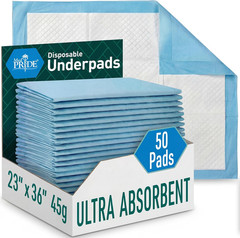MED PRIDE Disposable Chux Pads 23In X 36In, Super Absorbent Bed Pads for Inconti