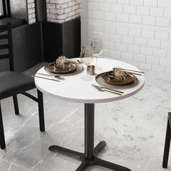 Flash Furniture 30 Round Table Reversible Laminate Top White/Gray Pack 1