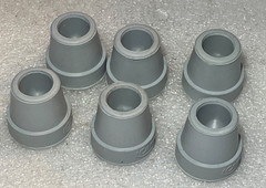 6X PCS. Carex Quad Cane Tips 5/8″ Metal Reinforced (A705) GREY