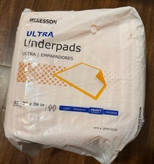 McKesson New UPHV3036 Ultra Underpads – Extra Large – Peach (10 pack)