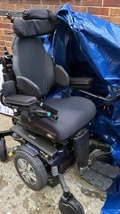 Quantum Power Wheelchair w/ Joystick, Tilt in Space, Headrest, Elevating Legrest