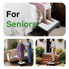 Adjustable Step Stool for Adults & Seniors, 650LBS Heavy Duty Bed Step for Hi…