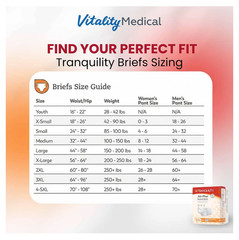 Tranquility Air-Plus Bariatric Briefs 4-5XL White 8 count 2 pack