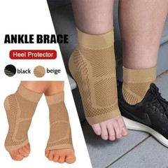 2 Pairs Compression Socks Ankle Sleeve for Plantar Fasciitis Achilles Tendonitis