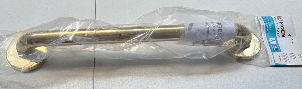 Moen Home Care R8718PB 18 In Bathroom Safety Grab Bar Polished Brass