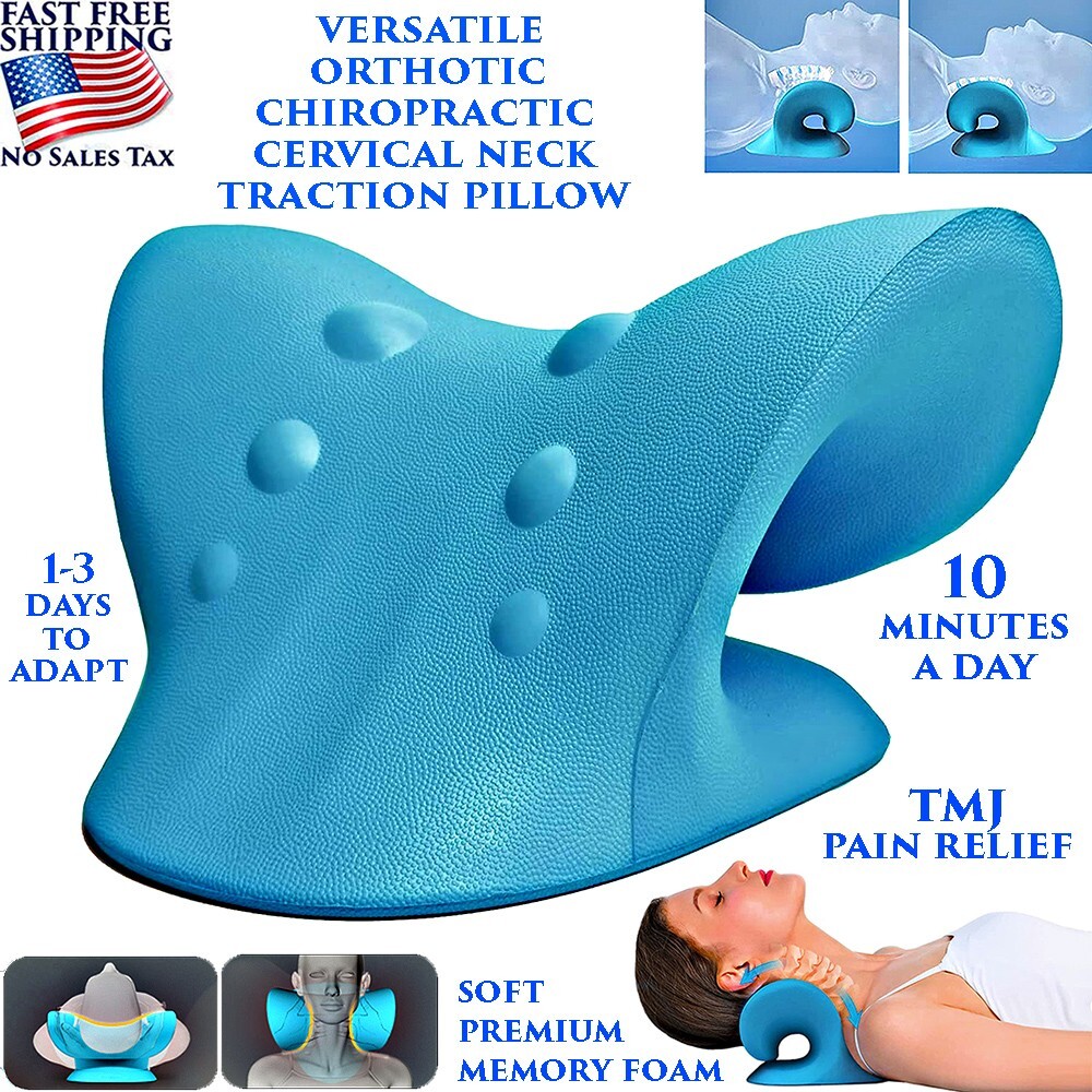 NECK STRETCHER PILLOW ORTHOTIC CERVICAL TRACTION DEVICE PHYSICAL THERAPY RELAXER