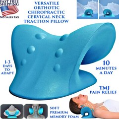 NECK STRETCHER PILLOW ORTHOTIC CERVICAL TRACTION DEVICE PHYSICAL THERAPY RELAXER