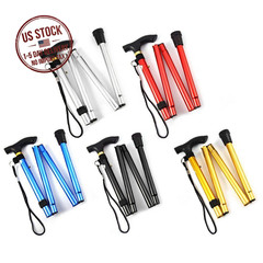 Folding Adjustable Walking Stick Lightweight Aluminum Collapsible Travel Cane