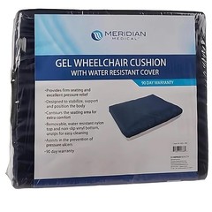 Meridian Gel Wheelchair Cushion with Water Resistant Cover, 16″ x 18″ x 2″, C…