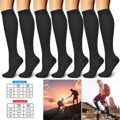 3 Pairs Closed Toe Knee High Compression Socks 15-20mmHg for Women and Men Socks