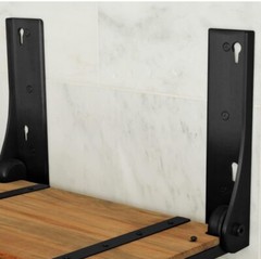 Seachrome Silhouette Teal Shower Seat Bench, Wall Mount, Foldable Black Frame
