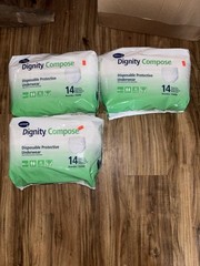 Dignity Compose Adult Briefs Medium Heavy Absorbency Package of 14 Size XL