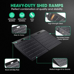 29″x 48″ Shed Ramps Black Loading Ramp 2PCS Ramps 1800LB Alloy Loading Dock Ramp
