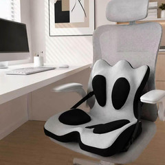 Ergonomic Back and Seat Cushions, Lumbar Support with Detachable Cover, for Back
