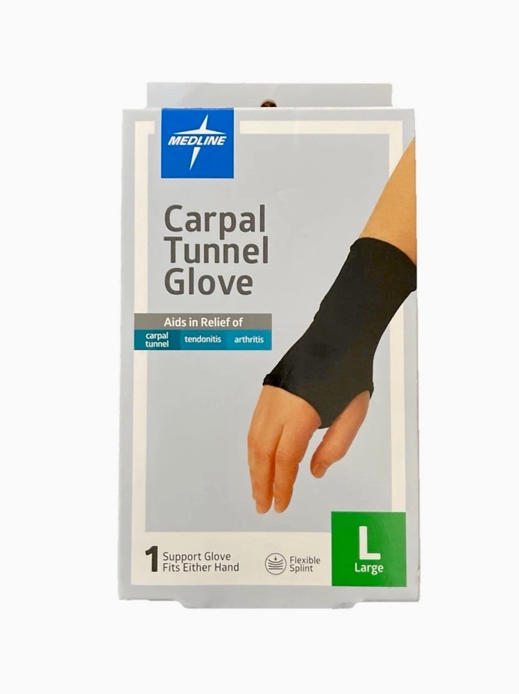 Medline Carpal Tunnel Glove Size Large. SRS24030003. Fits Both Hands. Black. New