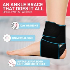 1 PCS Ankle Brace Support Tendonitis Achilles Pain Relief Blue Men Women