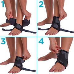 BraceAbility Neoprene Water-Resistant Ankle Small/Medium (Pack of 1), Black