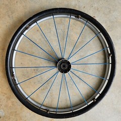 TiLite 22″ Spinergy SPOX Wheelchair Wheels Blue No Tires