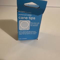 CVS Cane Tips 3/4” Inch Reinforced Rubber Black Cane Tips New In Box