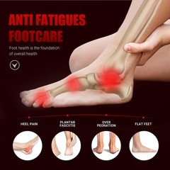 Plantar Fasciitis Insoles Red High Arch Support Orthotics for Men Size 10-10 1/2