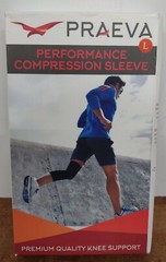 Praeva Unisex Size Large (15.5-18 in) Performance Knee Compression Sleeve Black