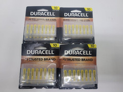 DURACELL HEARING AID Batteries DA10B24ZM Sz 10 56 Total 4-Packs Best By: 03/2024