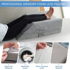 Adjustable Leg Elevation Pillows for Swelling After Surgery, Cooling Memory F…