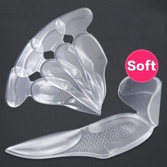 4D Women Silicone Gel Heel Inserts Insoles Professional Orthotic Arch Support In