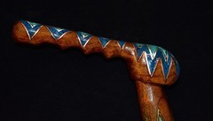 Handmade “ Zig Zag “ Cane Turquoise and Azurite