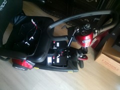 Pride Mobility Go-Go 4-Wheel Electric Mobility Scooter w/ Storage, Red/Black