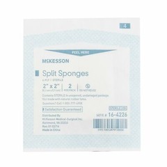 McKesson 6-Ply I.V. Drain Split Sponges Gauze Dressing Sterile 2 X 2″ 70 Ct