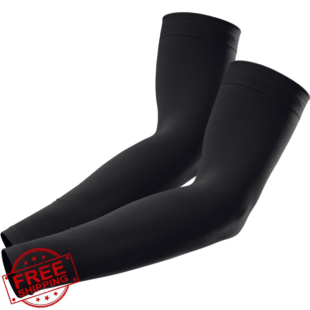 GOUNOD 1 Pair Black Cooling Compression Arm Sleeves