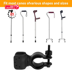 Psiriol 4Pcs Cane Holder for Walker, Walking Stick Holders Black