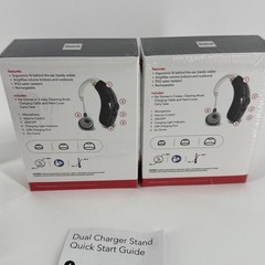 RCA OTC Hearing Aid – Rechargeable Right & Left Ear 15-Hour Battery w/Stand NEW