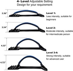 Back Stretcher for Lower Back Pain Relief, 4 Level Adjustable Lumbar