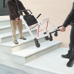 EMS Mobility Transport Chair w/6″ Wheels – No Assembly, 400lbs Aircraft Aluminum