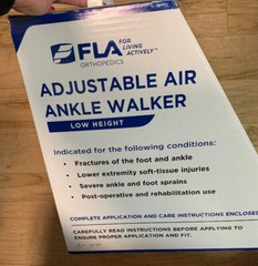 FLA ORTHOPEDICS ANKLE WALKER LOW HEIGHT ~ SIZE MEDIUM RIGHT OR LEFT