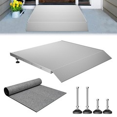 Adjustable Threshold Ramp 3.4″ to 7.2″ Height 880LBS Capacity Doorway Step Ramp