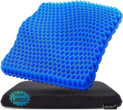Double Thick Gel Seat Cushion for Tailbone & Sciatica Pain Relief Chair