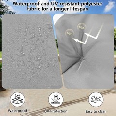 2Pcs Outdoor Chair Cushions Water Repellent Patio Furniture Seat Pad U-Shaped