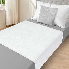 Bed Pads Washable Waterproof Incontinence Reusable 36×37 Inch White Twin XL