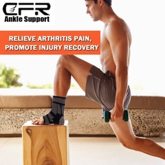 Copper Ankle Support Brace Foot Wrap Compression Sleeve Achilles Tendonitis BML