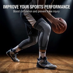 Susade 2 Pcs Full Leg Compression Sleeve Thigh Knee Calf Support Compression…