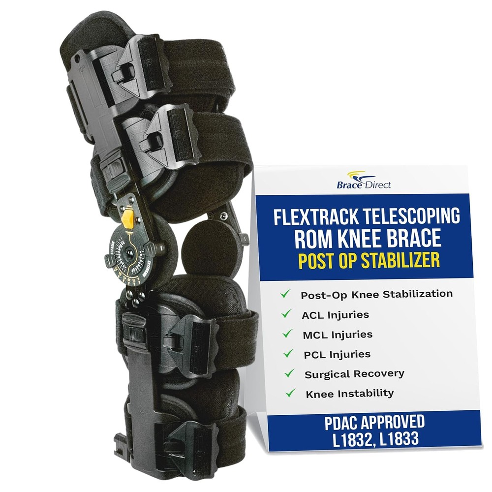 FlexTrack ROM Telescoping Post Op Knee Brace L1832 L1833