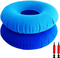 2 Pack Donut Pillow, Inflatable Donut Cushion for Tailbone Pain,Hemorrhoid Seat